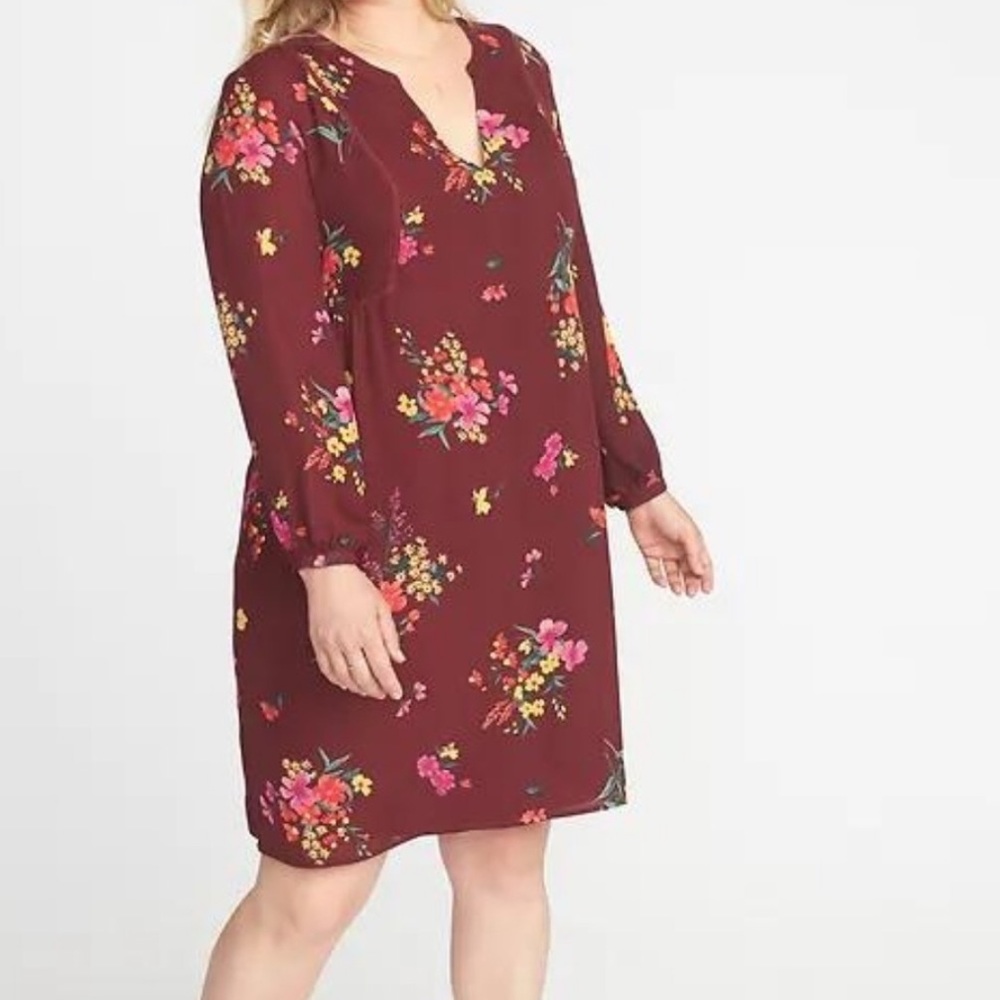 Old Navy Floral Georgette Swing Dress.